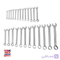 مجموعه ۲۵ عددی آچار یکسر تخت و یکسر رینگ آتا