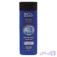 شامپو بدن بیول مدل Fresh Plus با رایحه خنک، مرطوب‌کننده، حاوی گلیسیرین، مناسب انواع پوست، حجم 315 میلی‌لیتر