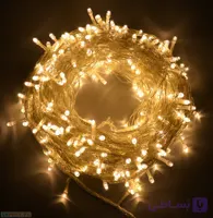 ریسه LED سوزنی 100 عددی به طول 9 متر برقی رنگ آفتابی (دارای رقص نور چند حالته)