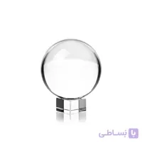 گوی کریستال K9 شفاف همراه با پایه چوبی – قطر 80 میلیمتر
