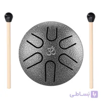 تانگ درام Tongue Drum سایز 3 اینچ 6 نت رنگ نقره ای