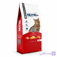 غذای خشک گربه نوتری پلاس مدل بالغ با طعم گوشت و ماهی و سبزیجات فله