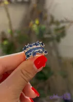 انگشتر لوکس طرح طلا با حک 750