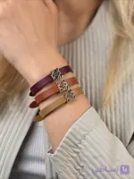 دستبند چرمی زنانه کد 7011