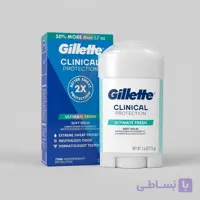استیک دئودورانت مردانه ژیلت مدل CLINICAL ULTIMATE FRESH حجم 48 گرم