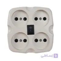 چند راهی برق 4 خانه مستر نیرو ( Mr Niro ) دوشاخه دار 10 آمپر مدل یسنا