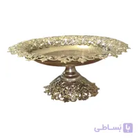 شیرینی خوری مدل سلطنتی کف آیینه ای فلز آبکاری فورتیک