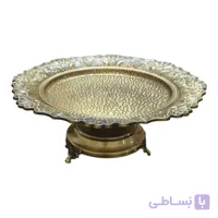 شیرینی خوری مدل آنتیک AN01 فلز آبکاری فورتیک تک پایه