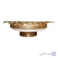 شیرینی خوری مدل سلطنتی فلز آبکاری فورتیک پایه کوتاه بزرگ