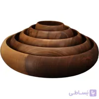 سرویس کاسه و پیاله 5 پارچه گردو
