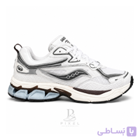 کتونی ساکونی مردانه سفید آبی سایز ۴۰ تا ۴۴