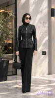 کاپشن چرم زنانه مدل لیانا