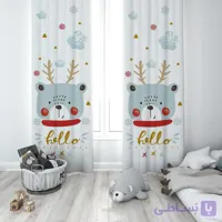 پرده پانچی مدل خرس کریسمس 246