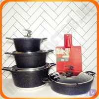سرویس قابلمه 9 پارچه مشکی 6309 نیو لایف