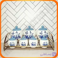پاسماوری سرامیک استندار 1001E گلدار آبی ریور