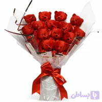 دسته گل عروسکی خرسی آبی ۱۶ عددی