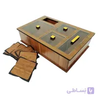 جعبه تی بگ و تنقلات به همراه زیرلیوانی کد 65400