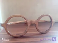 فریم عینک چوبی طرح گرد