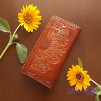 کیف پول و کارت چرم طبیعی افتابگردان