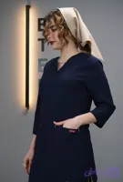 اسکراب آستین سه ربع سورمه ای یوفلکس