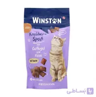 تشویقی گربه وینستون طعم مرغ و پنیر 50 گرم