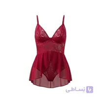 لباسخواب بدون فنر طرح بادی نسکافه ای ویولت کد 6098
