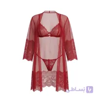 لباسخواب کوتاه دوتیکه قرمز ویولت کد 9700