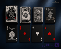 کارت بازی بایسیکل Bicycle مدل Black Tiger | دسته کارت  حرفه‌ای لوکس مشکی