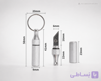 کاتر جاکلیدی قلمی استیل ضدزنگ EDC مدل Mini Precision Knife با تیغه قابل تعویض