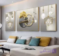 تابلو دکوراتیو شاین طرح مدرن با المان های چراغ