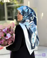 روسری ابریشم قواره بزرگ لاکچری ماریسا | Code10410