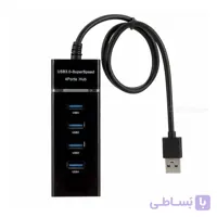 هاب USB 3.0 چهار پورت مدل SuperSpeed – سرعت 5Gbps