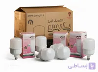 پک 8 عددی لامپ LED 60 وات پارس الکتریک البرز – نور صنعتی قدرتمند با فناوری COB+ پلاس و گارانتی 12 ماهه