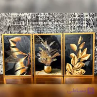 تابلو سه تیکه طرح برگ