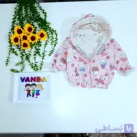 کاپشن دخترانه خزدار شمعی ضدآب سایز۳۵