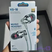 هدفون با سیم KS-18 مجهز به میکروفون و جک 3.5 میلی‌متری