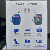 اسپیکر بلوتوثی شارژی WUF-W36 مدل Super Bass با رقص نور 360 درجه