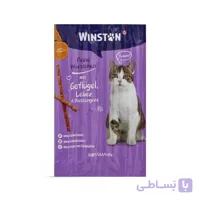 اسنک تشویقی گربه وینستون با طعم مرغ و اردک بسته 10 عددی