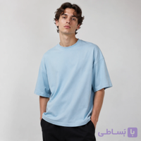 تیشرت مردانه آبی یخی Premium Ice Blue Plain Tee (Oversized)