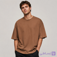 تیشرت مردانه Oversized قهوه‌ای موکا Urban Brown