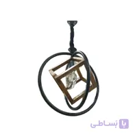لوستر چوبی مکعب حلقه
