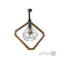 لوستر چوبی مدل الماس