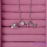 گردنبند و انگشتر و دستبند لاله و پروانه «جداجدا»