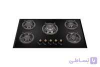 گاز توکار پنج شعله اخوانی شیشه سکوریت برند آریس مدل G502