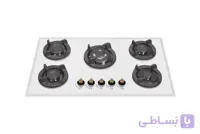 گاز توکار پنج شعله شیشه سکوریت برند لاجیم مدل G505w
