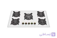 گاز توکار پنج شعله شیشه سکوریت برند لاجیم مدل G507w