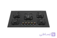 گاز توکار پنج شعله شیشه سکوریت برند لاجیم مدل G508