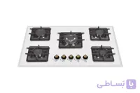 گاز توکار پنج شعله شیشه سکوریت برند لاجیم مدل G504w