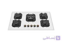 گاز توکار پنج شعله شیشه سکوریت برند لاجیم مدل G508w