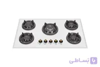 گاز توکار پنج شعله شیشه سکوریت برند لاجیم مدل G502w